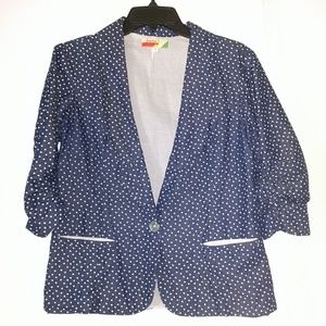 Fervour Blazer L Modcloth Hearts 3/4 Sleeves